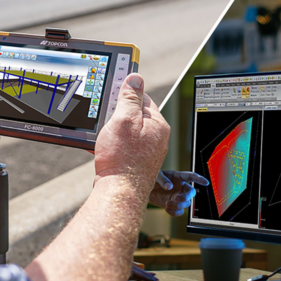 Share data between equipment and users in the field or office